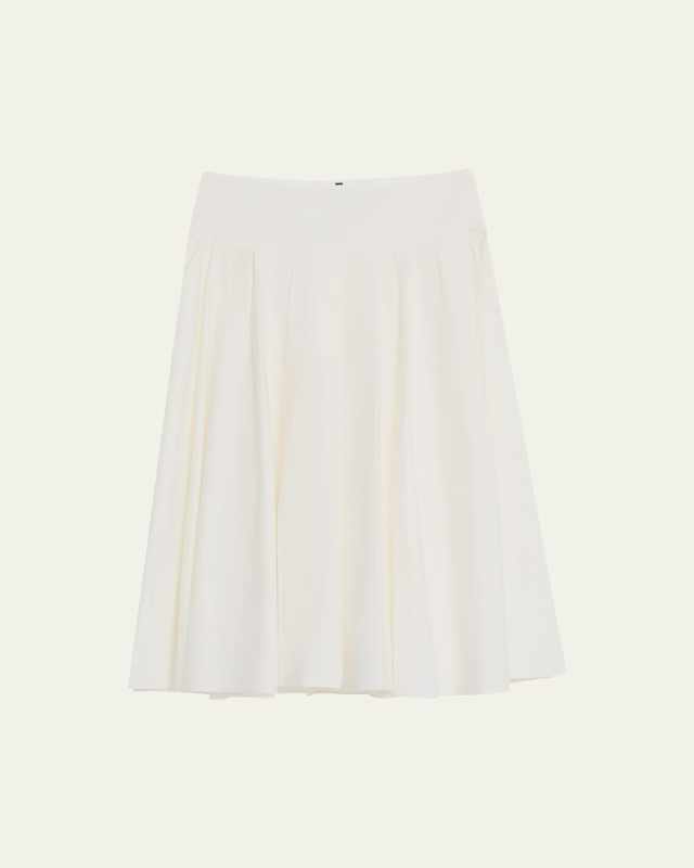 Koda Pleated A-Line Midi Skirt
